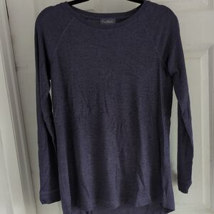 AnyBody Women's Heathered Purple Long Sleeve Tee